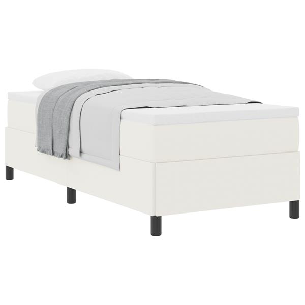 Grote foto vidaxl bedframe 90x190 cm ribfluweel cr mekleurig antiek en kunst stoelen en banken
