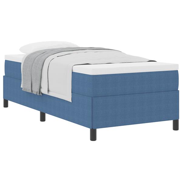 Grote foto vidaxl bedframe 80x200 cm ribfluweel blauw antiek en kunst stoelen en banken