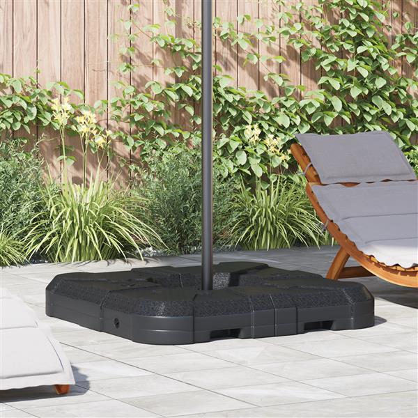 Grote foto vidaxl 2 delige parasolvoetset 110 kg zand of 70 kg water tuin en terras overige tuin en terras
