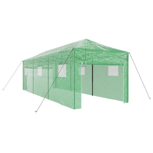 Grote foto vidaxl serre met pop up frame groen 870x290x315 cm staal tuin en terras overige tuin en terras