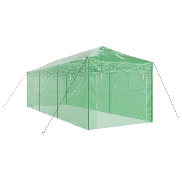 Grote foto vidaxl serre met pop up frame groen 870x290x315 cm staal tuin en terras overige tuin en terras