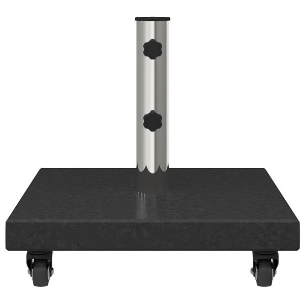 Grote foto vidaxl wielen parasol basis voor 38 48mm polen zwart graniet 30 kg vierkant tuin en terras overige tuin en terras