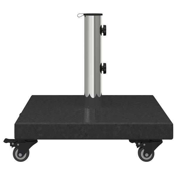 Grote foto vidaxl wielen parasol basis voor 38 48mm polen zwart graniet 30 kg vierkant tuin en terras overige tuin en terras
