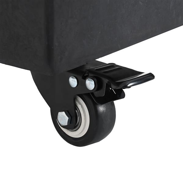 Grote foto vidaxl wielen parasol basis voor 38 48mm polen zwart graniet 30 kg vierkant tuin en terras overige tuin en terras
