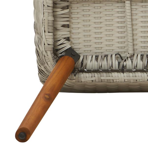 Grote foto vidaxl tuinstoelen met kussens 2 stuks lichtgrijs poly rattan tuin en terras tuinmeubelen