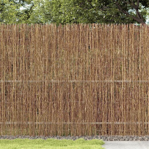 Grote foto vidaxl tuinscherm 400x180 cm kreupelhout tuin en terras hekken en schuttingen