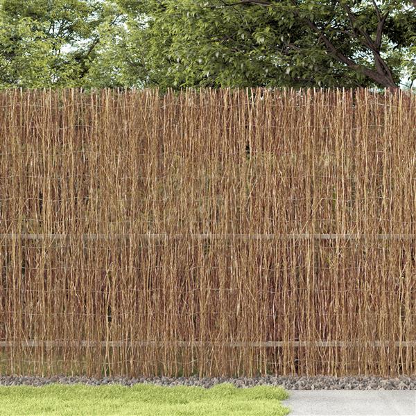 Grote foto vidaxl tuinscherm 400x150 cm kreupelhout tuin en terras hekken en schuttingen