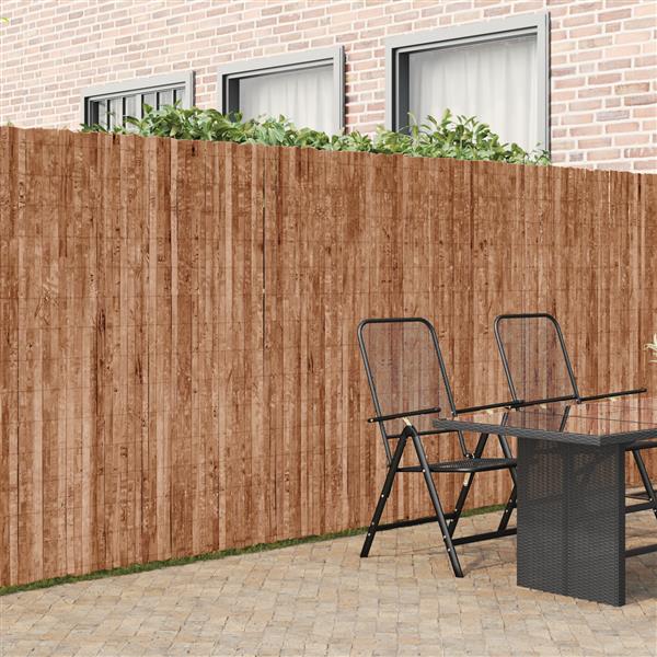 Grote foto vidaxl tuinscherm 600x125 cm schors tuin en terras hekken en schuttingen