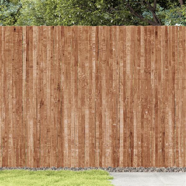 Grote foto vidaxl tuinscherm 600x125 cm schors tuin en terras hekken en schuttingen