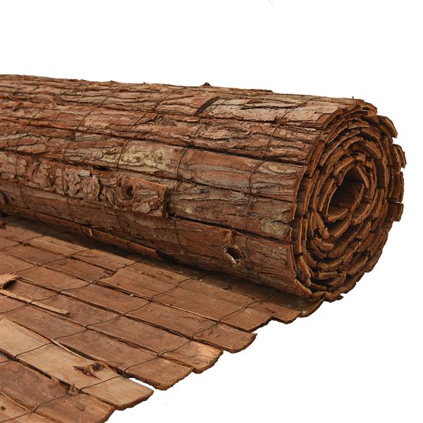 Grote foto vidaxl tuinscherm 600x150 cm schors tuin en terras hekken en schuttingen