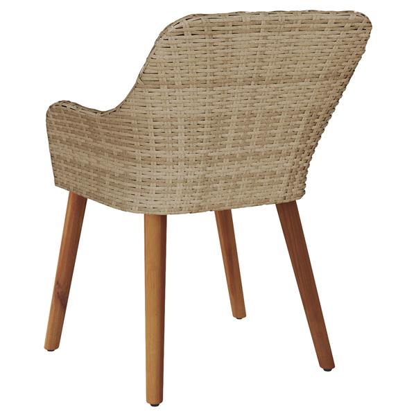 Grote foto vidaxl tuinstoelen met kussens 2 stuks beige poly rattan tuin en terras tuinmeubelen