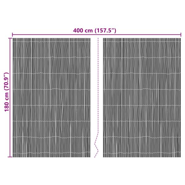 Grote foto vidaxl tuinscherm 400x180 cm bamboe tuin en terras hekken en schuttingen