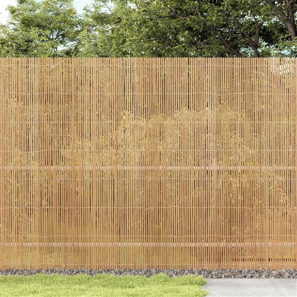 Grote foto vidaxl tuinscherm 400x150 cm bamboe tuin en terras hekken en schuttingen