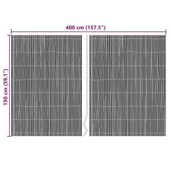 Grote foto vidaxl tuinscherm 400x150 cm bamboe tuin en terras hekken en schuttingen