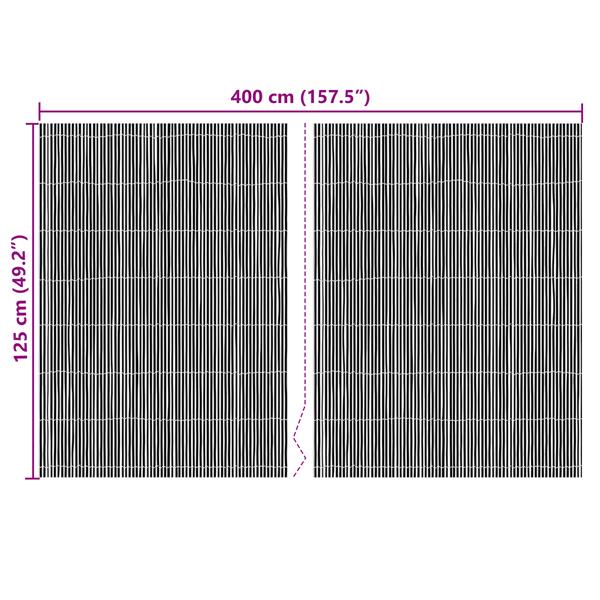 Grote foto vidaxl tuinscherm 400x125 cm bamboe tuin en terras hekken en schuttingen