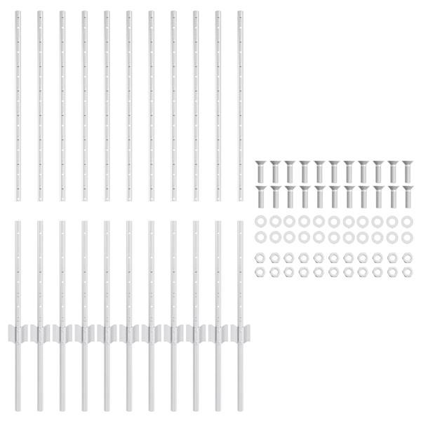 Grote foto vidaxl hekpalen 22 stuks u profiel 100 cm gegalvaniseerd staal tuin en terras overige tuin en terras
