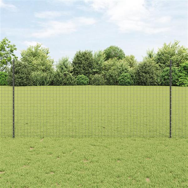 Grote foto vidaxl hekpalen 10 stuks u channel grijs 120 cm staal tuin en terras overige tuin en terras