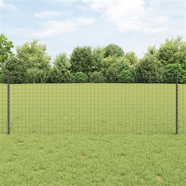 Grote foto vidaxl hekpalen 5 stuks u channel grijs 80 cm staal tuin en terras overige tuin en terras