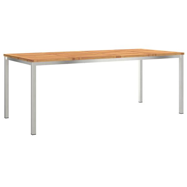 Grote foto vidaxl buiten eettafel 200x90x74.5 cm van massief acaciahout tuin en terras tuinmeubelen
