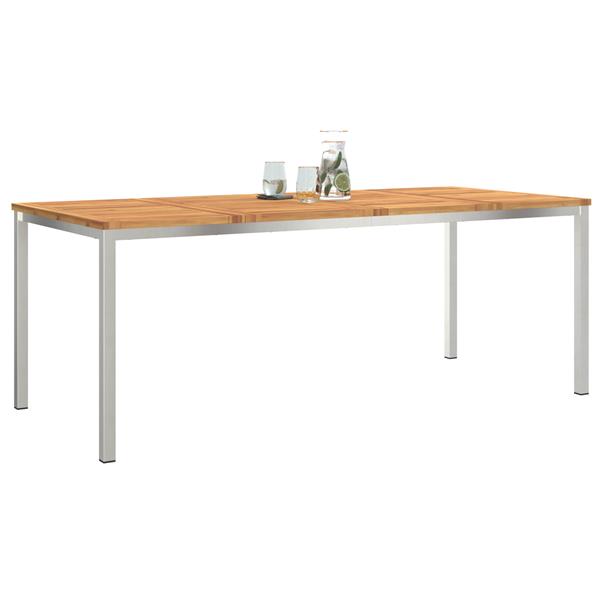 Grote foto vidaxl buiten eettafel 200x90x74.5 cm van massief acaciahout tuin en terras tuinmeubelen
