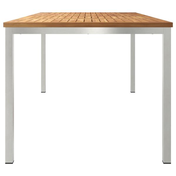 Grote foto vidaxl buiten eettafel 180x90x75 cm massief teakhout tuin en terras tuinmeubelen