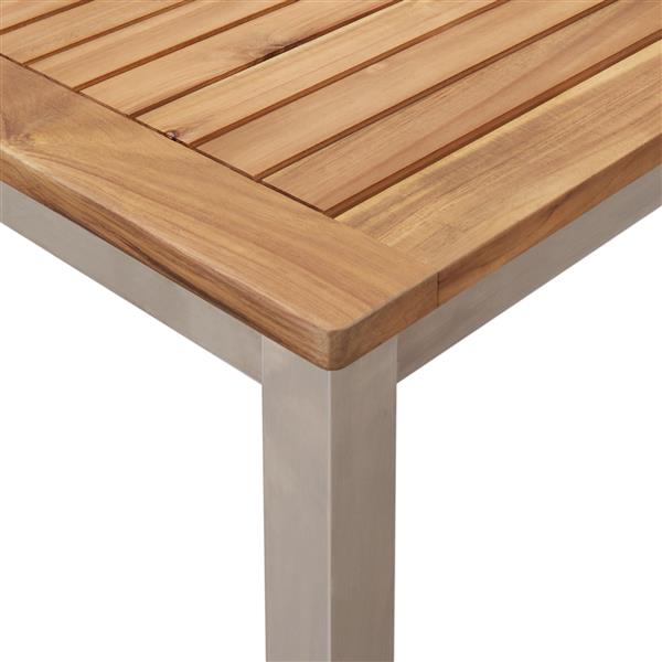 Grote foto vidaxl buiten eettafel 180x90x75 cm massief teakhout tuin en terras tuinmeubelen