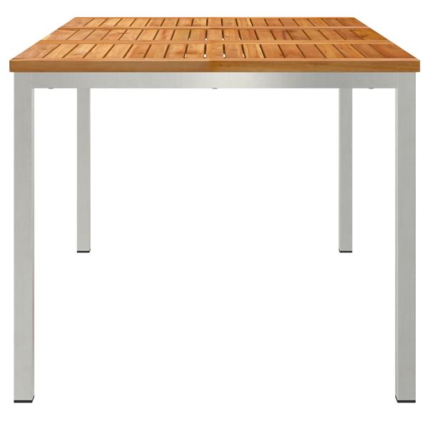 Grote foto vidaxl buiten eettafel 150x90x75 cm massief teakhout tuin en terras tuinmeubelen