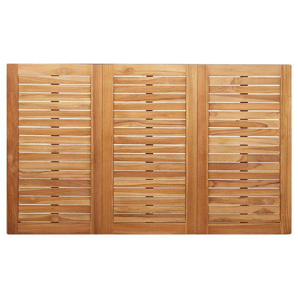 Grote foto vidaxl buiten eettafel 150x90x75 cm massief teakhout tuin en terras tuinmeubelen