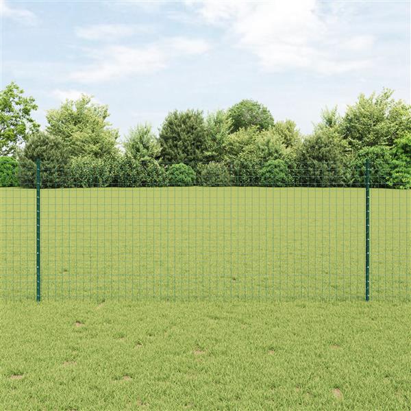 Grote foto vidaxl hekpalen 11 st u vorm groen 100 cm staal tuin en terras overige tuin en terras