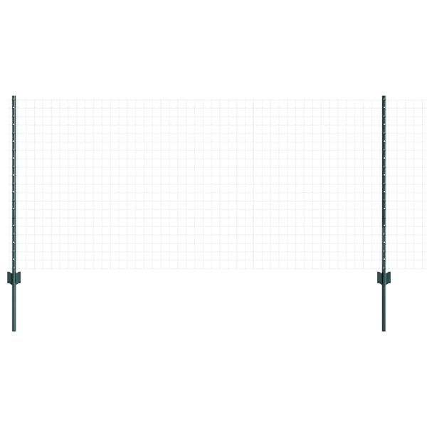 Grote foto vidaxl hekpalen 11 st u vorm groen 100 cm staal tuin en terras overige tuin en terras