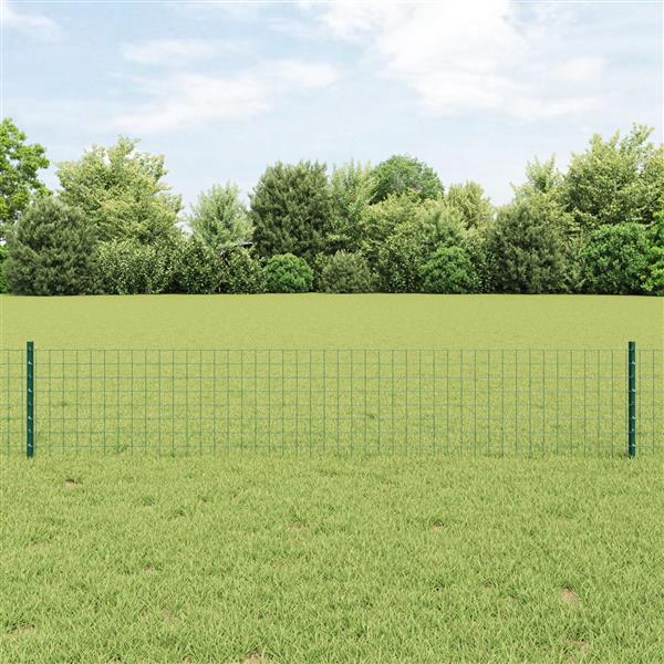 Grote foto vidaxl hekposten 5 stuks u kanaal groen 40 cm staal tuin en terras overige tuin en terras