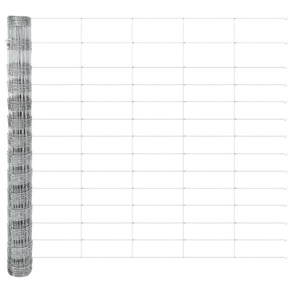 Grote foto vidaxl veldhek 1.4x50 m gegalvaniseerd staal tuin en terras hekken en schuttingen