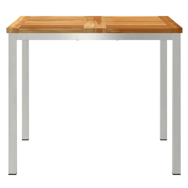 Grote foto vidaxl buitentafel 90x90x74 5 cm van massief teakhout tuin en terras tuinmeubelen