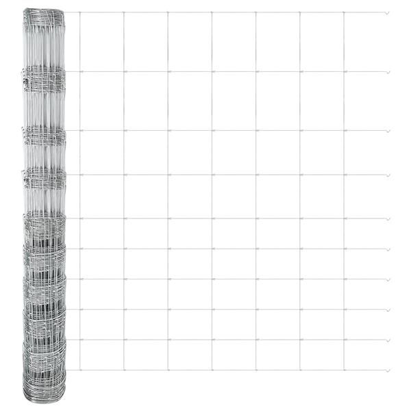 Grote foto vidaxl veldafscheiding 1 2x50 m gegalvaniseerd staal tuin en terras hekken en schuttingen