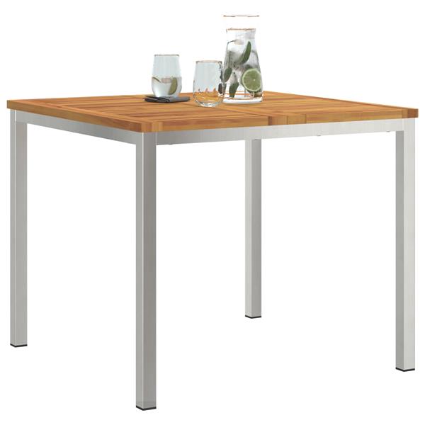 Grote foto vidaxl tuin eettafel 90x90x74 5 cm van massief acaciahout tuin en terras tuinmeubelen