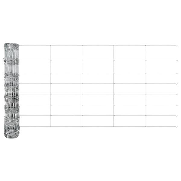 Grote foto vidaxl veldhek 0.8x50 m gegalvaniseerd staal tuin en terras hekken en schuttingen