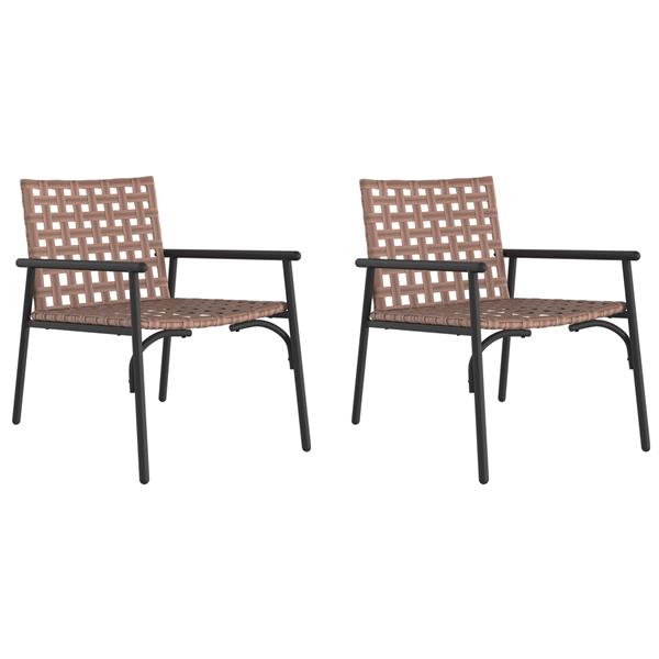 Grote foto vidaxl tuinstoelen 2 st 79x56x73 5 cm poly rattan zwart tuin en terras tuinmeubelen