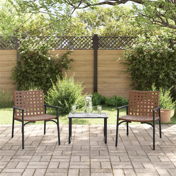 Grote foto vidaxl tuinstoelen 2 st 79x56x73 5 cm poly rattan zwart tuin en terras tuinmeubelen