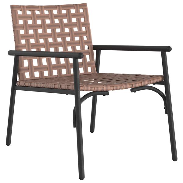 Grote foto vidaxl tuinstoelen 2 st 79x56x73 5 cm poly rattan zwart tuin en terras tuinmeubelen