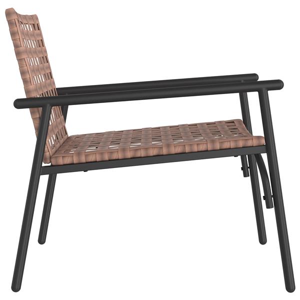 Grote foto vidaxl tuinstoelen 2 st 79x56x73 5 cm poly rattan zwart tuin en terras tuinmeubelen