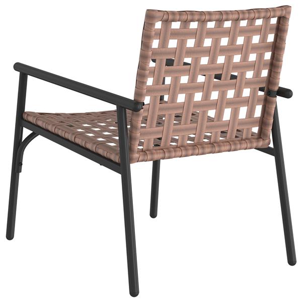 Grote foto vidaxl tuinstoelen 2 st 79x56x73 5 cm poly rattan zwart tuin en terras tuinmeubelen