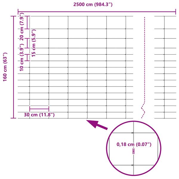 Grote foto vidaxl veldhek 1 6x25 m gegalvaniseerd staal tuin en terras hekken en schuttingen