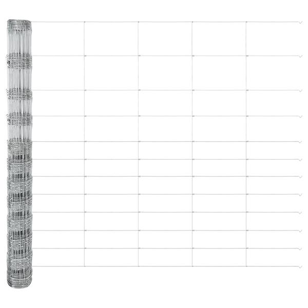 Grote foto vidaxl veldhek 1.4x25 m gegalvaniseerd staal tuin en terras hekken en schuttingen