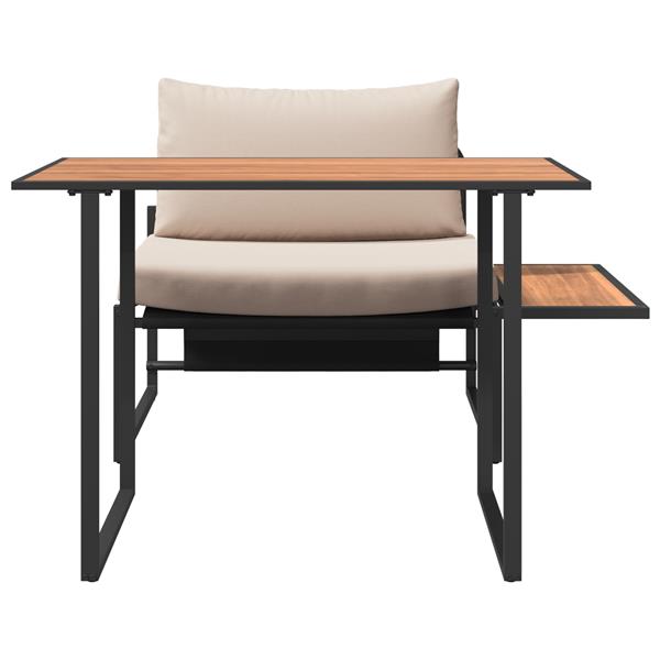 Grote foto vidaxl 2 delige tuinset 1 persoons met taupe kussens tuin en terras tuinmeubelen