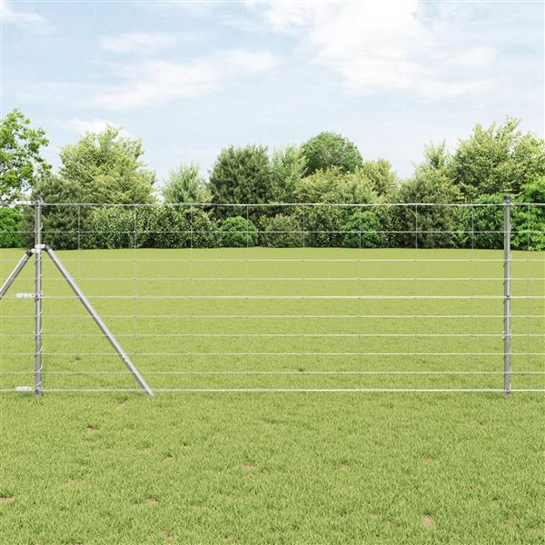 Grote foto vidaxl veldhek 1x25 m gegalvaniseerd staal tuin en terras hekken en schuttingen