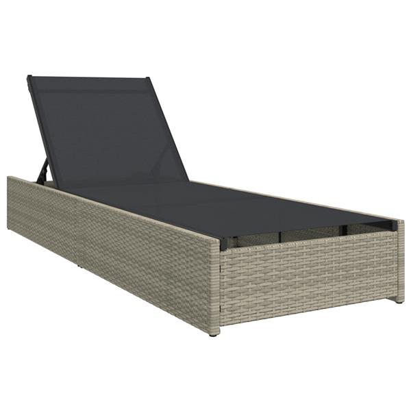 Grote foto vidaxl ligbed 60x200x27 cm poly rattan beige tuin en terras tuinmeubelen