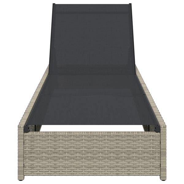 Grote foto vidaxl ligbed 60x200x27 cm poly rattan beige tuin en terras tuinmeubelen