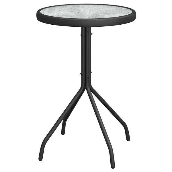 Grote foto vidaxl 3 delige bistroset voor in de tuin zwart textileen en staal tuin en terras tuinmeubelen