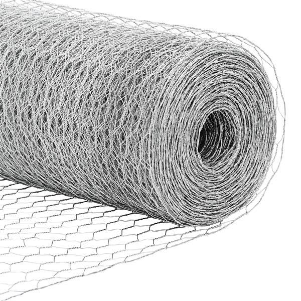 Grote foto vidaxl hexagoon gaas 1 6x50 m gegalvaniseerd staal tuin en terras hekken en schuttingen