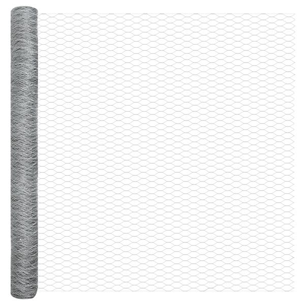 Grote foto vidaxl hexagon schutting 1 5x50 m gegalvaniseerd staal tuin en terras hekken en schuttingen